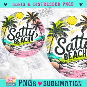 Praia Salgada PNG Praia Retro Png Camisa de Verão Png Verão Png Engraçado Verão Png Design de Praia Vintage Png Verão Moderno SUBLIMAÇÃO ORIGINAL imagem 2