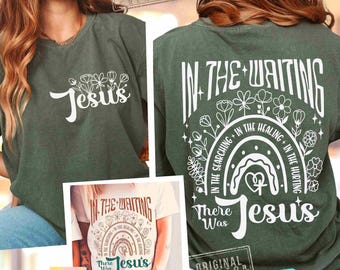 Jesús en la espera PNG SVG Sudadera retro de Jesús Svg Flor de Jesús Biblia Svg Estética Cristiana Sublimación Jesús Archivo de corte Frente Espalda Original
