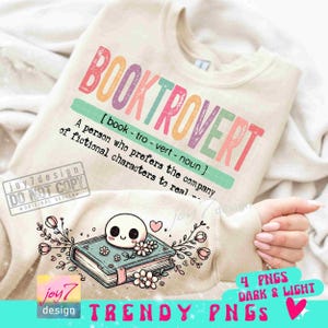Booktrovert Book PNG Sleeve Png Booktrovert Definition Png Reading Funny Book Png Book lover gift Png Positive quotes Sublimation ORIGINAL