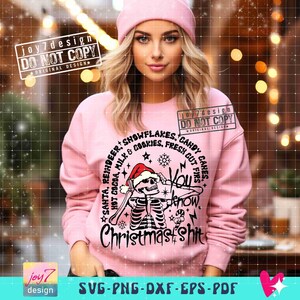 Funny Christmas SVG PNG Sarcastic Christmas Humorous Christmas Svg Funny Adult Humor Svg Cut File Front Back Svg Sublimation ORIGINAL image 4