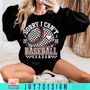 Sorry I Can't It's Baseball Season PNG Retro Checkered Baseball Png Baseball Game Day shirt Baseball Mom Png Trendy Baseball Team ORIGINAL image 3