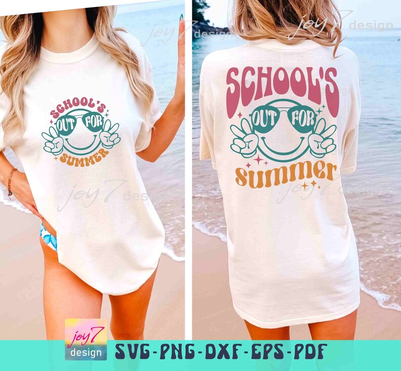 La scuola è finita per l'estate SVG PNG Insegnante Estate Svg Ultimo giorno di scuola Svg Ciao vacanze estive Svg Insegnante Vacanze estive Sublimazione estiva immagine 5