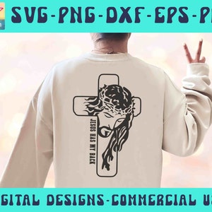 Jesús me respalda SVG PNG, Cruz de Jesús, Jesús Svg, Cristo Svg, Cristiano Png, Svg Religioso, Svg Cristiano, Pascua Svg, Circut Silhouette