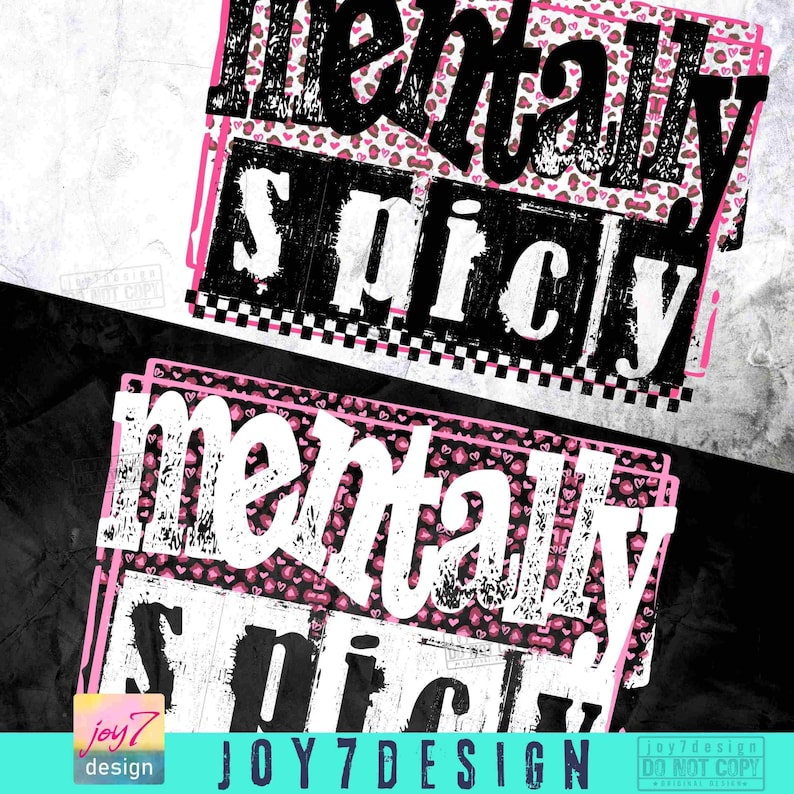Mentally Spicy Snarky PNG Sarcastic Funny Mental health Png Retro Checkered Trendy Womens Leopard Print Sarcasm Sassy Funny Mom Png ORIGINAL image 2