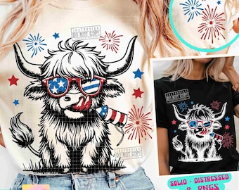 4th July Heifer SVG PNG Retro Fourth of July Svg Funny 4th Of July Svg Cricut Svg Cute Western Cow Png Independence Day Sublimation ORIGINAL