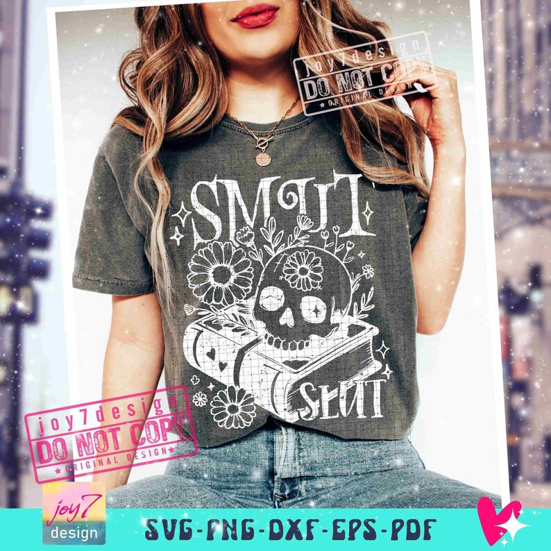 Smut SVG PNG Book Lover Svg Smut Slut Smutty Book Club Svg Book Flower Svg Book shirt Png Sleeve Png Sublimation Reading Cut File ORIGINAL image 5