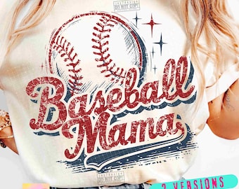 Baseball Mama PNG Baseball Mama Png Baseball Saison Png Retro Baseball-Shirt Vintage-Design Baseball Game Day Baseball Sublimation ORIGINAL