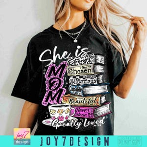 She Is Mom PNG Christian Mom Book Lover Bible Verse Mom Png Mothers day Png Mother Bible Verse Mom Png Trendy Mom Book shirt design ORIGINAL image 5