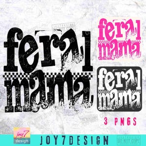 Wilde Mama PNG Lustige Mama Png Sassy Sarkastische Mama Shirt Png Trendy Mama retro design Distressed Retro Kariert lustig Muttertag ORIGINAL Bild 2