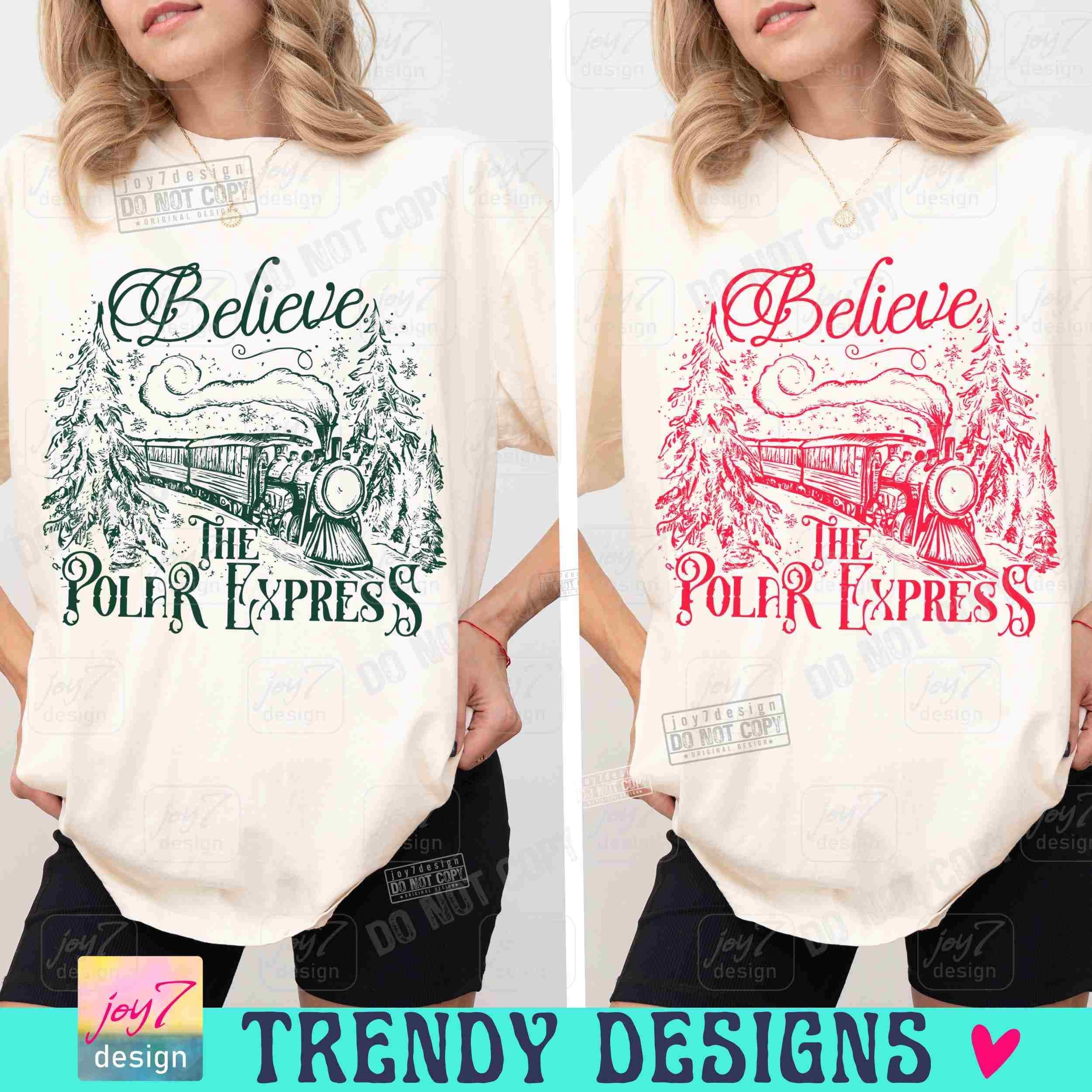 Believe the Polar Express Funny Christmas PNG Believe Christmas Jumper ...