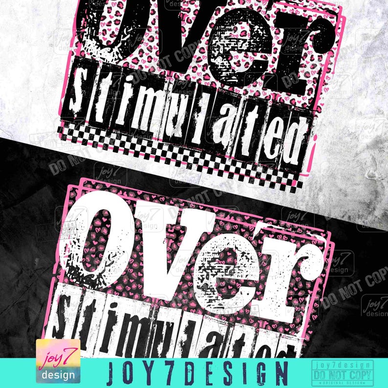 Overstimulated Snarky PNG Sarcastic Funny saying Png Retro Checkered Trendy Womens Leopard Print Sarcasm Sassy Png Funny Mom Png ORIGINAL image 2