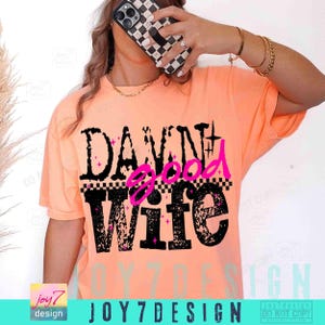 Damn Good Wife PNG Funny Wife Png Sassy Wife Png Retro Checkered Snarky Wife shirt design Funny Wife's Gift Png Trendy Wife Quote ORIGINAL image 4