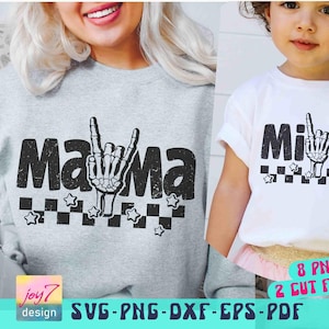 Mama Mini SVG PNG Mama Mini Retro PNG, Mommy and me Svg, Mama Shirt designs, Mama Mini Cut file, Mom shirt Svg, Mom Mama Cricut Silhouette image 1