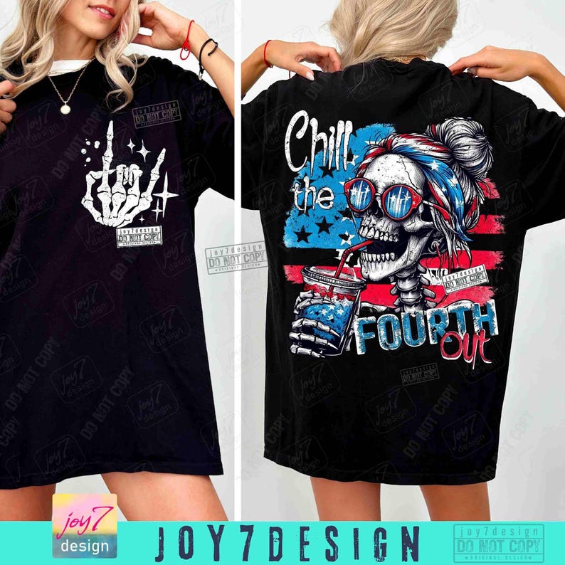 Chill The Fourth Out PNG 4th of july Png Funny Skeleton Fourth of July Retro 4th July Snarky America Independence Day SUBLIMATION ORIGINAL image 5