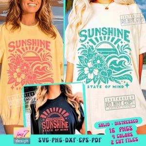 Conception de chemise vintage Sunshine Boho Summer SVG PNG été rétro plage Svg rétro chemise d'été Svg Cricut Summer Beach sublimation ORIGINAL
