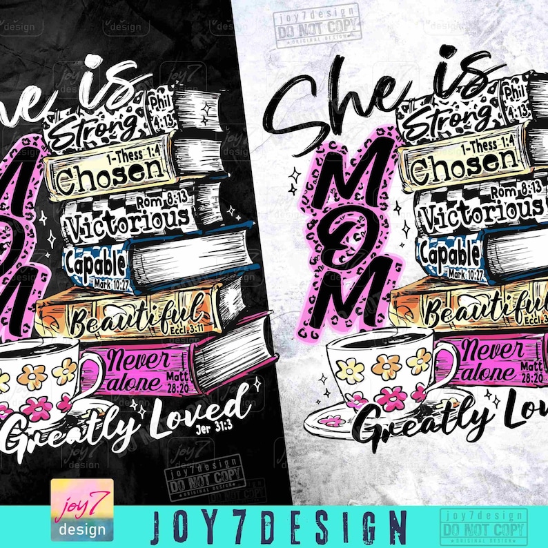She Is Mom PNG Christian Mom Book Lover Bible Verse Mom Png Mothers day Png Mother Bible Verse Mom Png Trendy Mom Book shirt design ORIGINAL image 2