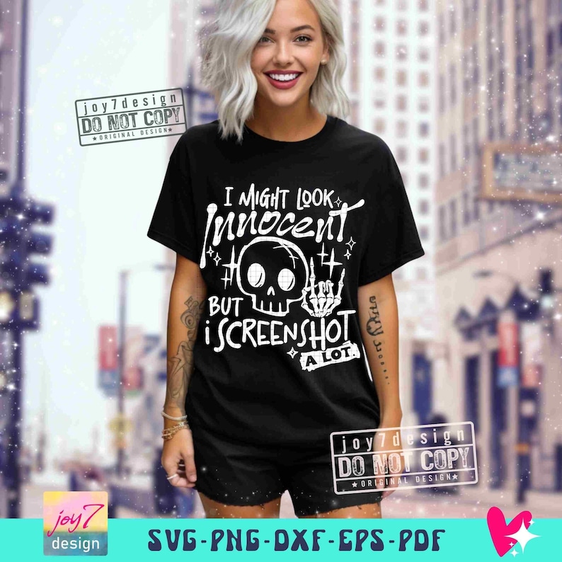 I Might Look Innocent Sarcastic SVG PNG Funny Adult Humor Skeleton Svg Sarcasm Png Snarky Png Retro Sublimation Skull Svg Cut Files ORIGINAL image 6