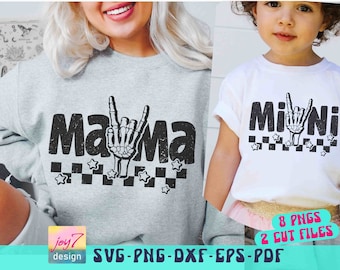 Mama Mini SVG PNG Mama Mini Retro PNG, Mommy and me Svg, Mama Shirt designs, Mama Mini Cut file, Mom shirt Svg, Mom Mama Cricut Silhouette