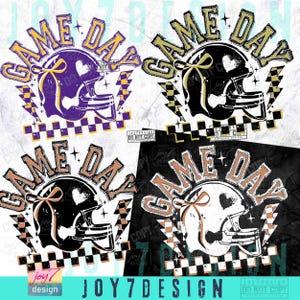Football Game Day PNG Retro Football shirt Png Retro Checkered Game Day Png Coquette Bow Football design Trendy Football Retro Png ORIGINAL image 2