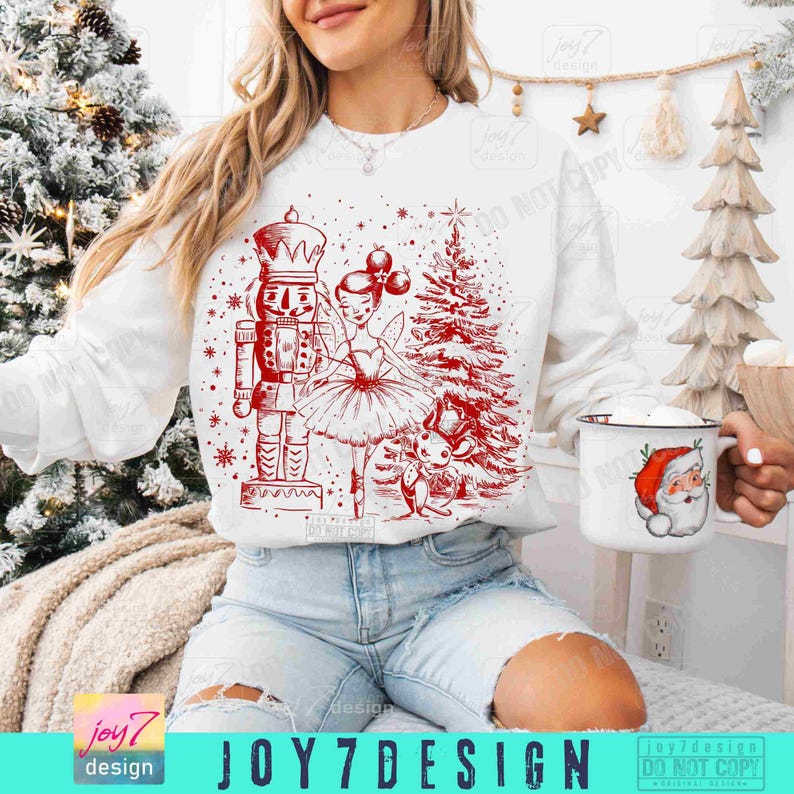 Nutcracker Ballet Christmas PNG Retro Nutcracker Fairy Christmas Ballet Christmas Png Christmas Coquette Girly Png Winter Coquette ORIGINAL image 3