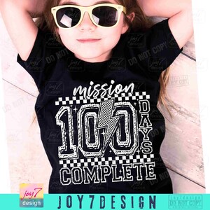 Misja 100 dni ukończona PNG Retro 100 dni szkoły Checker Png Szkoła png Png 100 dni szkoły Koszulka Png Słodka szkoła Png ORYGINAŁ zdjęcie 6