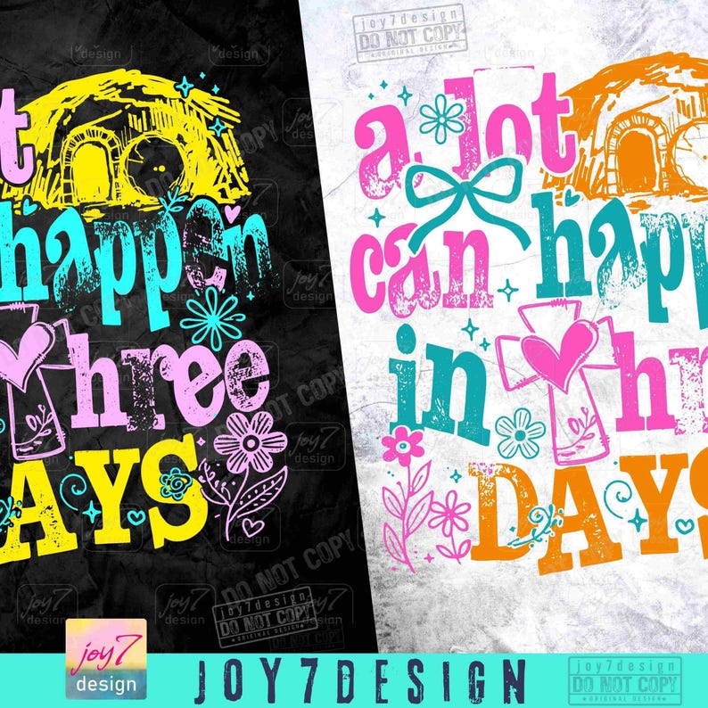 Mucho puede pasar en 3 días Pascua PNG Pascua cristiana Jesús Boho Pascua versículo bíblico Diseño de camiseta de Pascua retro Coqueta Religiosa ORIGINAL imagen 2