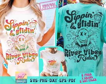 Getting Tipsy Floating river SVG PNG  Funny River shirt designs River Svg Retro River vacation shirt Svg Cricut Retro Summer Dtf Sublimation