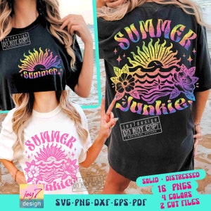 Summer Junkie SVG PNG Summer design Svg Beach shirt Svg Retro Summer Svg Summer Cut File Summer Retro design Dtf Png Sublimation ORIGINAL