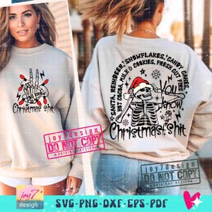 Funny Christmas SVG PNG Sarcastic Christmas Humorous Christmas Svg Funny Adult Humor Svg Cut File Front Back Svg Sublimation ORIGINAL image 3
