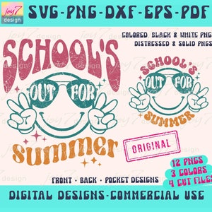 La scuola è finita per l'estate SVG PNG Insegnante Estate Svg Ultimo giorno di scuola Svg Ciao vacanze estive Svg Insegnante Vacanze estive Sublimazione estiva immagine 2
