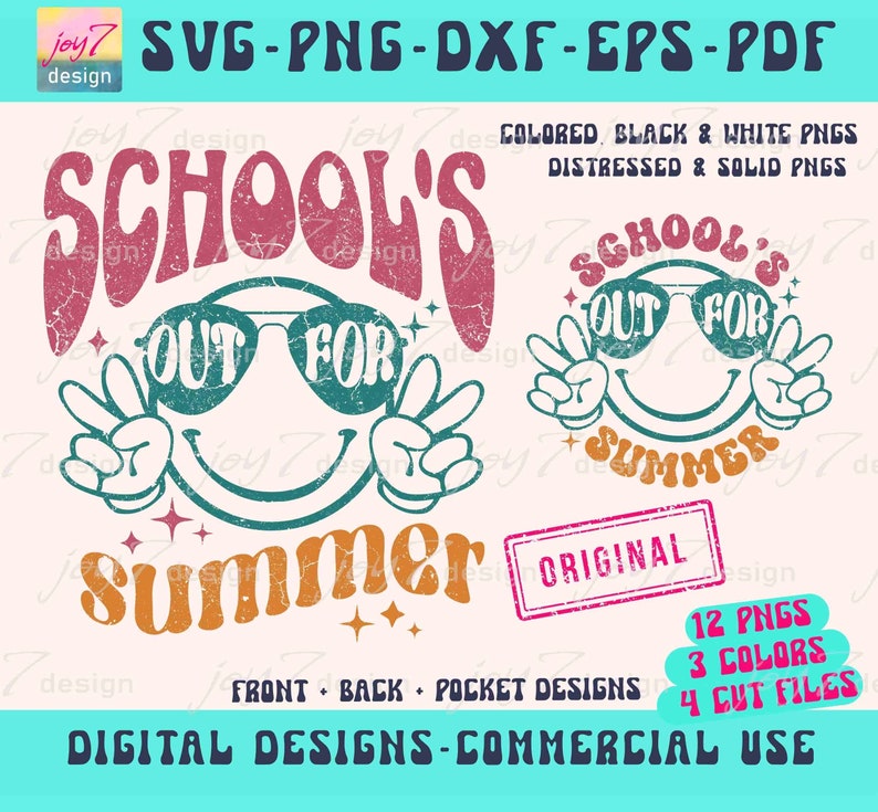 La scuola è finita per l'estate SVG PNG Insegnante Estate Svg Ultimo giorno di scuola Svg Ciao vacanze estive Svg Insegnante Vacanze estive Sublimazione estiva immagine 2