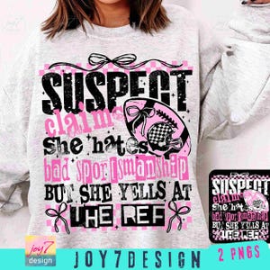 Suspect Claims Football PNG Funny Football Game Day Mom Football Retro Checker Png Football Design Trendy Football Funny quote Png ORIGINAL