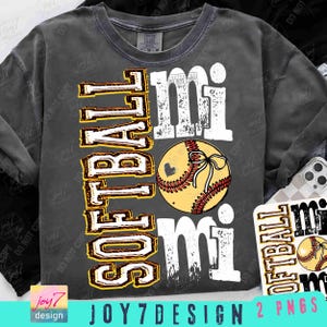 Softball Mimi PNG Varsity Coquette Softball Mimi Game Day Png Softball Mimi Shirt Design Trendy Softball Grandma Sublimation DTF PngORIGINAL