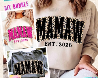 Mamaw Gepard PNG Est Oma DIY BUNDLE Leopardenmuster Muttertag Original Png Download