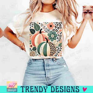 Boho Zucche Autunno PNG Zucca Leopardo Boho Maglietta Autunno PNG Stagione delle Zucche Autunnali Boho png Autunno alla moda Ringraziamento Vibrazioni Autunnali PNG ORIGINALE immagine 3