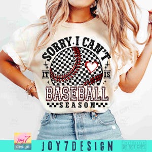 Sorry I Can't It's Baseball Season PNG Retro Checkered Baseball Png Baseball Game Day shirt Baseball Mom Png Trendy Baseball Team ORIGINAL image 6