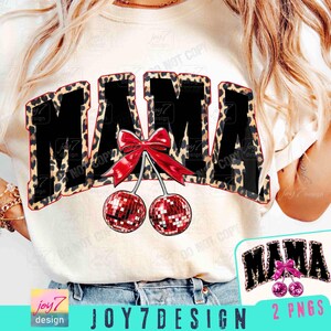 Leopard Mama Bow Cherry Mama design PNG Popular Coquette Mama Cheetah Mama Cherries Cute Mama Png Retro Coquette Mothers Day design ORIGINAL