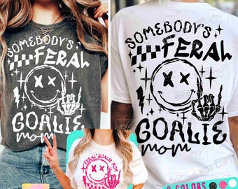 Feral Goalie Mom SVG PNG Goalie Mom Png Goalie Svg Divertente Goalie Mama Retro Goalie Mama Trendy Retro Png Divertente Goalie Maglie design ORIGINALE