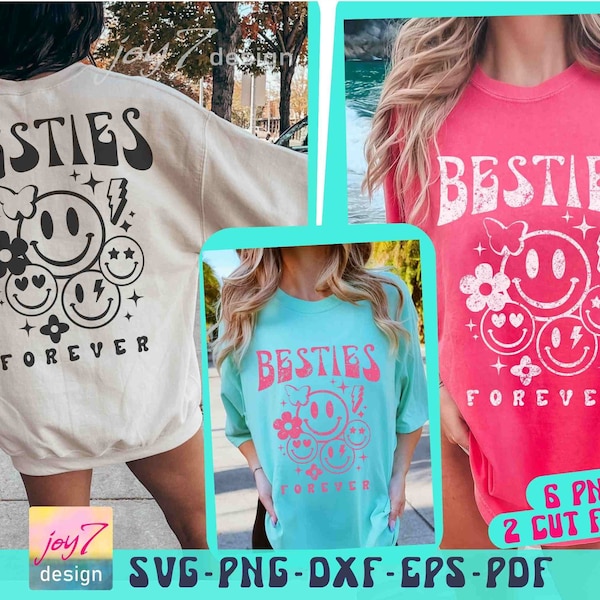 Besties Forever SVG PNG Besties Png Best Friends Svg Girls Weekend Svg Friendship Svg Summer Svg Friends Svg Bestie shirt Sublimation