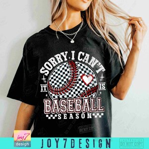 Sorry I Can't It's Baseball Season PNG Retro Checkered Baseball Png Baseball Game Day shirt Baseball Mom Png Trendy Baseball Team ORIGINAL image 5