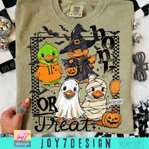 Honk Or Treat Funny Goose Halloween Trick or Treat PNG Trendy Spooky Goose Halloween Retro Checkered Halloween Cute Goose Spooky PngORIGINAL image 4