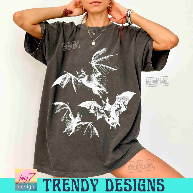 Halloween Bat PNG Halloween Vibes Vintage shirt design Bat lover Fall design Png Retro Halloween Png Trendy retro Spooky season Png ORIGINAL image 4