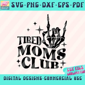 Moms club rock punk Png, Svg, Pdf, Dxf, Eps, Jpg digital designs for cutting machines and sublimation by Joy7design on Etsy https://www.etsy.com/ie/shop/Joy7design