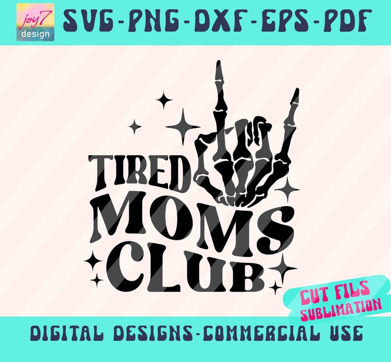 Moms club rock punk Png, Svg, Pdf, Dxf, Eps, Jpg digital designs for cutting machines and sublimation by Joy7design on Etsy https://www.etsy.com/ie/shop/Joy7design