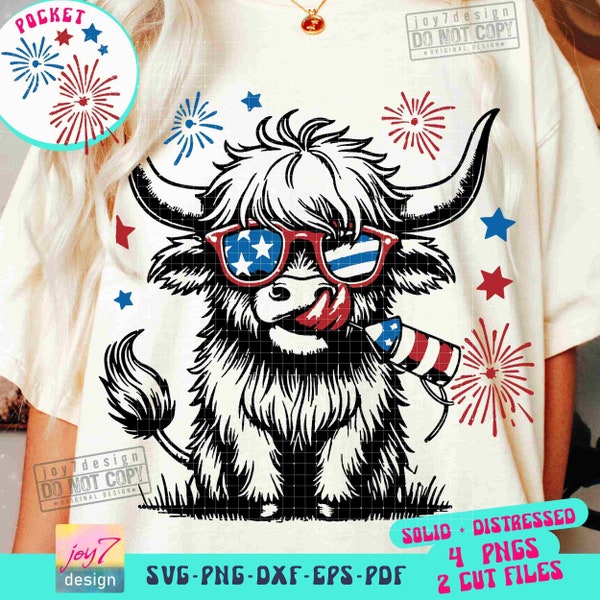 4th July Heifer SVG PNG Retro Fourth of July Svg Funny 4th Of July Svg Cricut Svg Cute Western Cow Png Independence Day Sublimation ORIGINAL