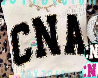 CNA Nurse PNG Cheetah Cna Nurse Varsity Leopard Png Retro Certified Nurse Assistant Nurse appreciation shirt design Trendy Cna Png ORIGINAL