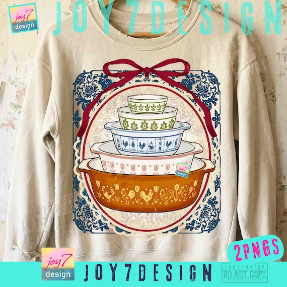 Vintage Thrifted Pyrex PNG Trendy Grandma designs Coquette Granny Aesthetic ORIGINAL Digital Download