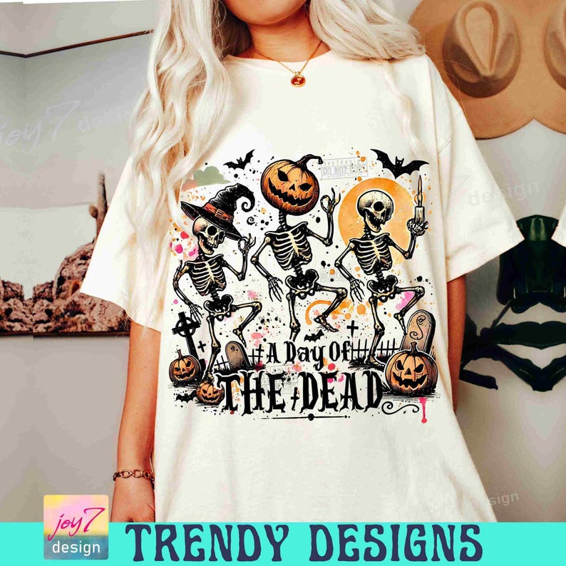 Lustiges tanzendes Skelett PNG, Tag der Toten, Halloween (Digitaler Download) Bild 6