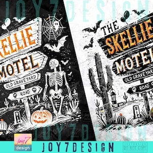 Skellie Motel Funny Halloween PNG Funny Skeleton Halloween Fall Png Halloween Humor Vintage design Png Trendy Halloween shirt Png ORIGINAL image 2