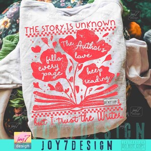 The Story Is Unknown But I Trust The Writer PNG Retro Christian Faith Religious Png Fopral Bible verse Png Jesus Prayer Checker Png ORIGINAL image 6